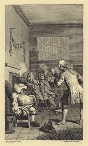 Scene from Tristram Shandy by Laurence Sterne by Simon Francois after Ravenet